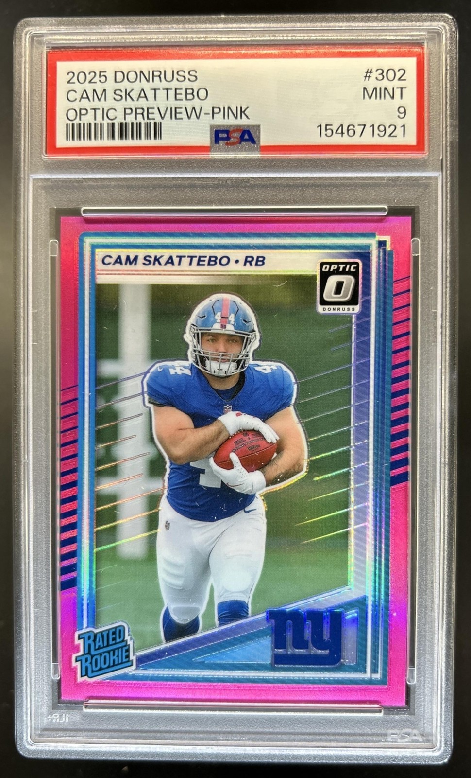Cam Skattebo Panini Donruss #302 Optic Preview-Pink