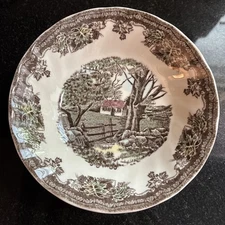 SET OF 4 JOHNSON BROTHERS  DESSERT FRUIT BERRY BOWLS FRIENDLY VILLAGE 