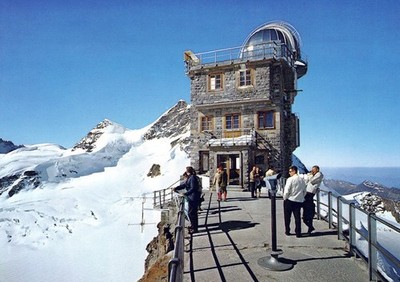 AK Bergstation Gebirgszug Alpen Gletscherlandform Wintergipfel AA15880