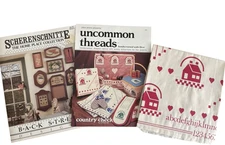 Lot of 2 Leaflets Scherenschnitte Home Place Collection Uncommon Threads Fabric