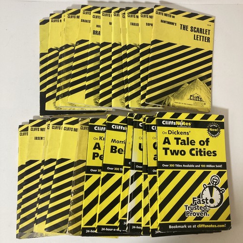 Lot Of 27 Cliff's Notes Books | No Duplicates I VG condition inside