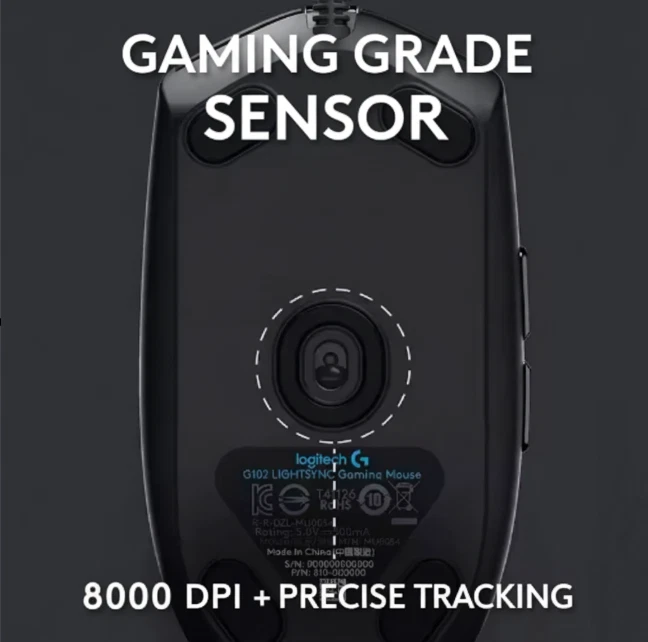 Logitech G G102 2nd Gen USB Light Sync RGB Gaming Mouse, 6 Programmable Buttons - Image 4 of 4