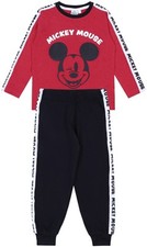 Image of Disney Mickey Mouse Child Girl Cotton Long Sleeve Red Black Pyjamas