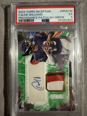 2024 Topps Inception 3-color-Patch Auto Caleb Williams RC #30/150 PSA 5