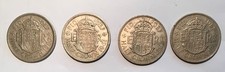 Half Crown Halfcrown 4 Coins Elizabeth II .. 1960 ? 1961 ? 1962 .. 1963