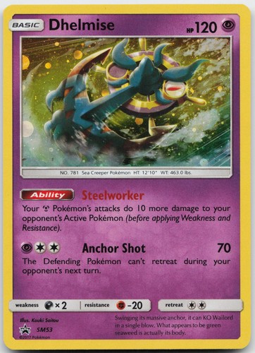 Dhelmise - SM53 Holo Promo Sun & Moon Promo Pokemon Near Mint