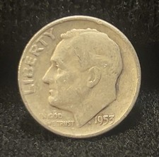 1953 D Roosevelt Dime 90% Silver