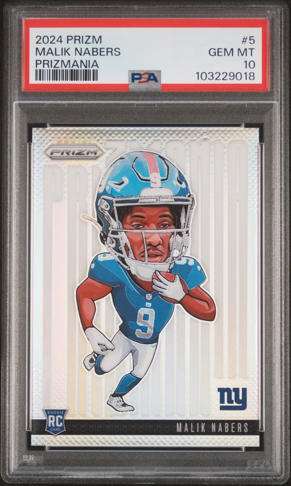 2024 PANINI PRIZM PRIZMANIA #5 MALIK NABERS PSA 10
