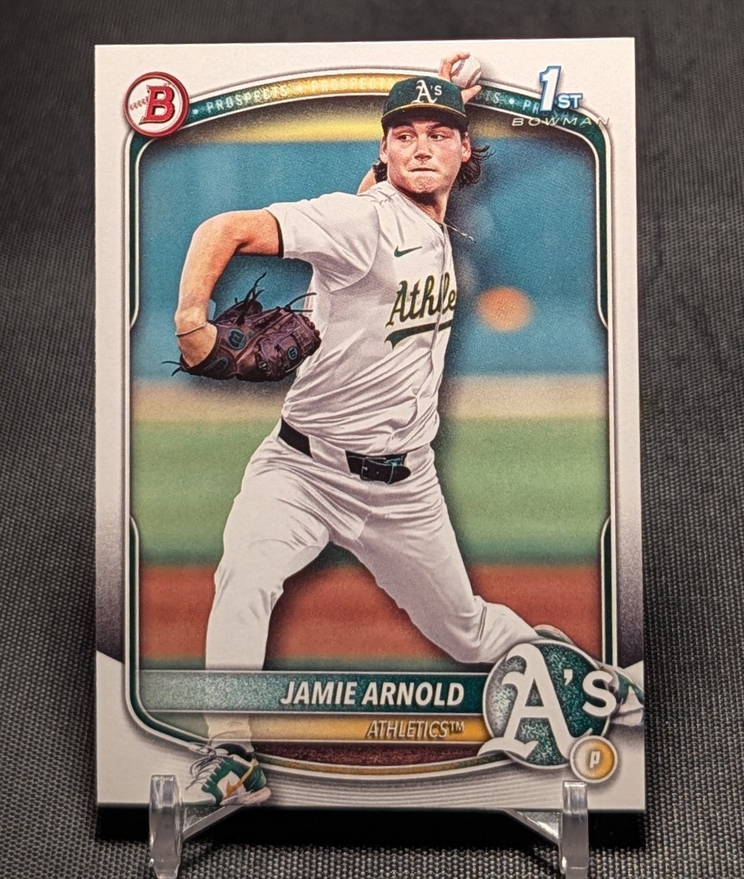 Jamie Arnold 1st Prospect Rookie RC 2025 Bowman Draft Card #BD-30 Athletics