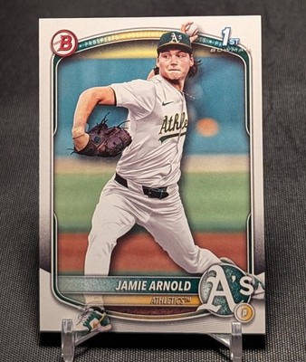 Jamie Arnold 1st Prospect Rookie RC 2025 Bowman Draft Card #BD-30 Athletics