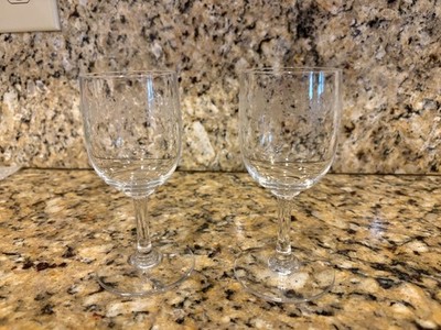 Set Of 2 Antique By Baccarat    5''  Etched Water Goblet  France