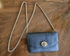 COACH mini Crossbody Black Pebbled Leather