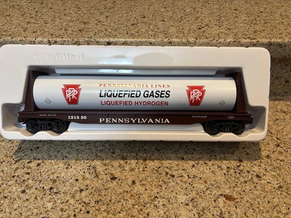 K691-1895 PRR Flat Car with Hydrogen Tank - Pennsylvania Lines Liquefied Gases - Image 4 of 4