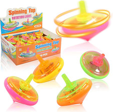 100 Pcs Light up Spinning Tops LED Flashing Spinners with Gyroscope