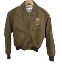 VTG Newcastle Brown Ale Beer Men’s Brown Bomber Excelled Jacket Size Small