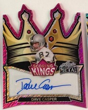 2026 Leaf Metal Dave Casper Auto Autograph Scoring Kings Shimmer Pink #d 1/1