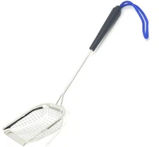 Cat Litter Scoop 15in Long Handle Metal Heavy Duty Stainless Steel Poop Scooper