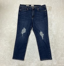 Universal Thread Womens Size 18/34R High Rise Slim Straight Denim Blue Jeans