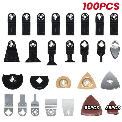 100X Multifunktionswerkzeug Zubehör Sägeblatt Multitool Werkzeug Set Für Bosch - Bild 3 von 9