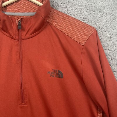 The North Face 1/4 Zip Sweater Mens Medium Flash Dry Orange | eBay