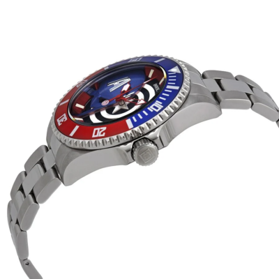 Invicta 29680 Men's Pro Diver 44mm Marvel Captain America Silver