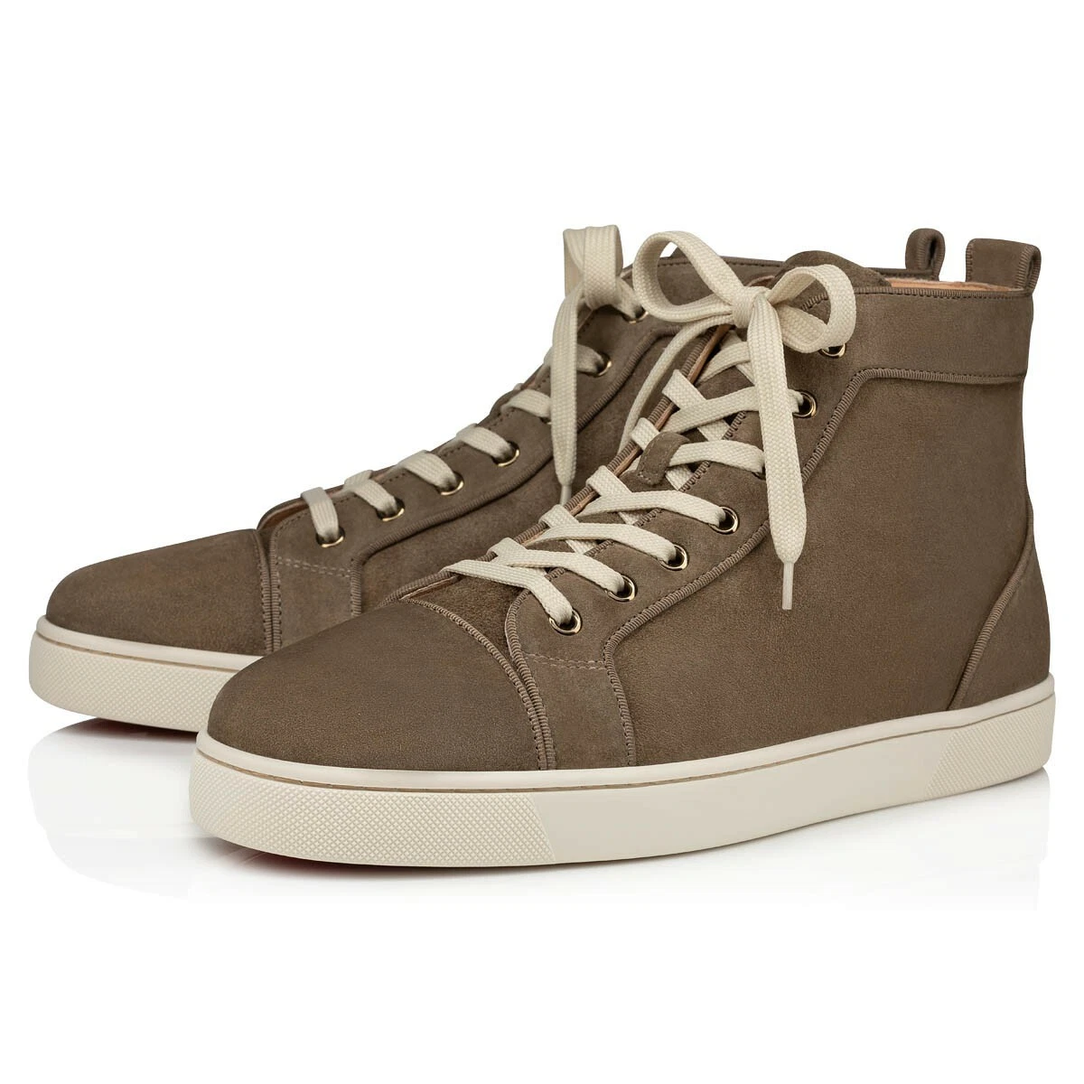 Christian Louboutin - Louis Orlato Suede High-Top Sneakers - Black