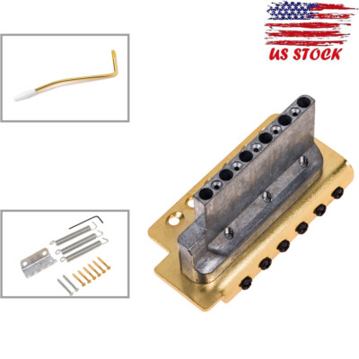 Single Locking Guitar Tremolo Bridge System for Stratocaster Strat SQ ST Gold