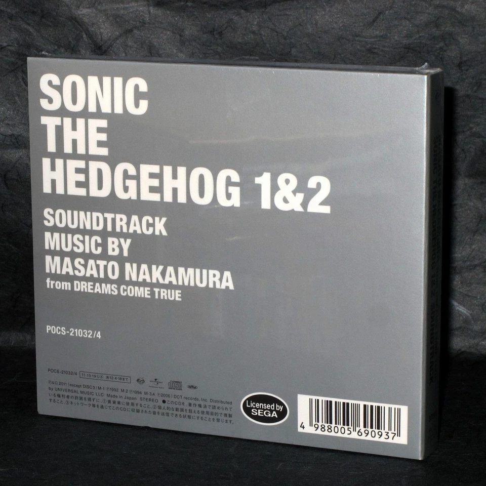 Sonic The Hedgehog 1 and 2 Soundtrack Original Game Music Soundtracks 3 CD NEW - Image 2 of 2