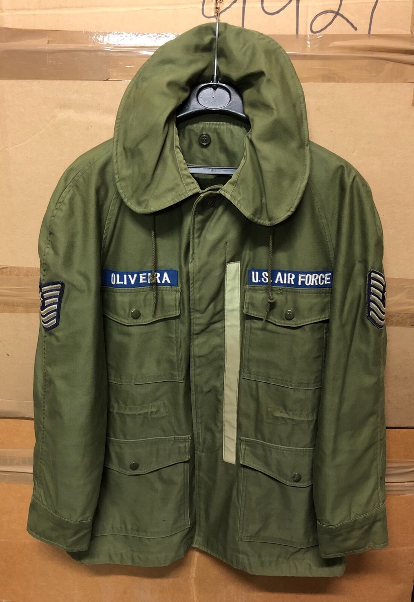 GENUINE USAF VIETNAM COAT MANS COTTON SATEEN OG 107 W/ LINER