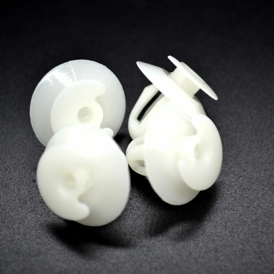 Tornillo de sujeción de clip de panel de moldura de puerta blanco de nailon 10 piezas para Mercedes Bens Foto 4 de 4