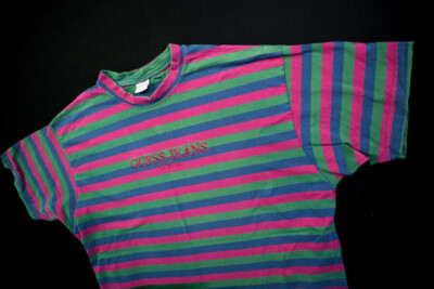 Guess Vintage Shirt Streifen Crewneck Stripe USA Georges Marciano Oversize 90s M