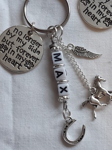 Personalised Pet Memorial Keyring Dog,Cat,Rabbit,Guinea pig, Horse - Picture 6 of 8