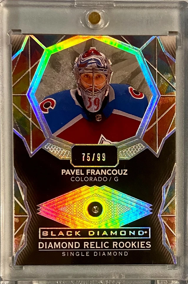 2020-21 Upper Deck Black Diamond Pavel Francouz Diamond Rookie Relic /99 BDR-PF - Image 2 of 3
