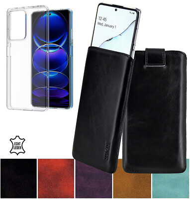 Hülle Ledertasche mit Backcover Bumper passend für Xiaomi Redmi Note 12 Pro Plus