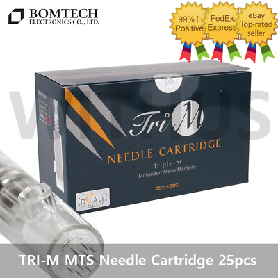 BOMTECH TRI-M Digital Hand MTS Needle Cartridge 25pcs Motorized Meso Mashine_