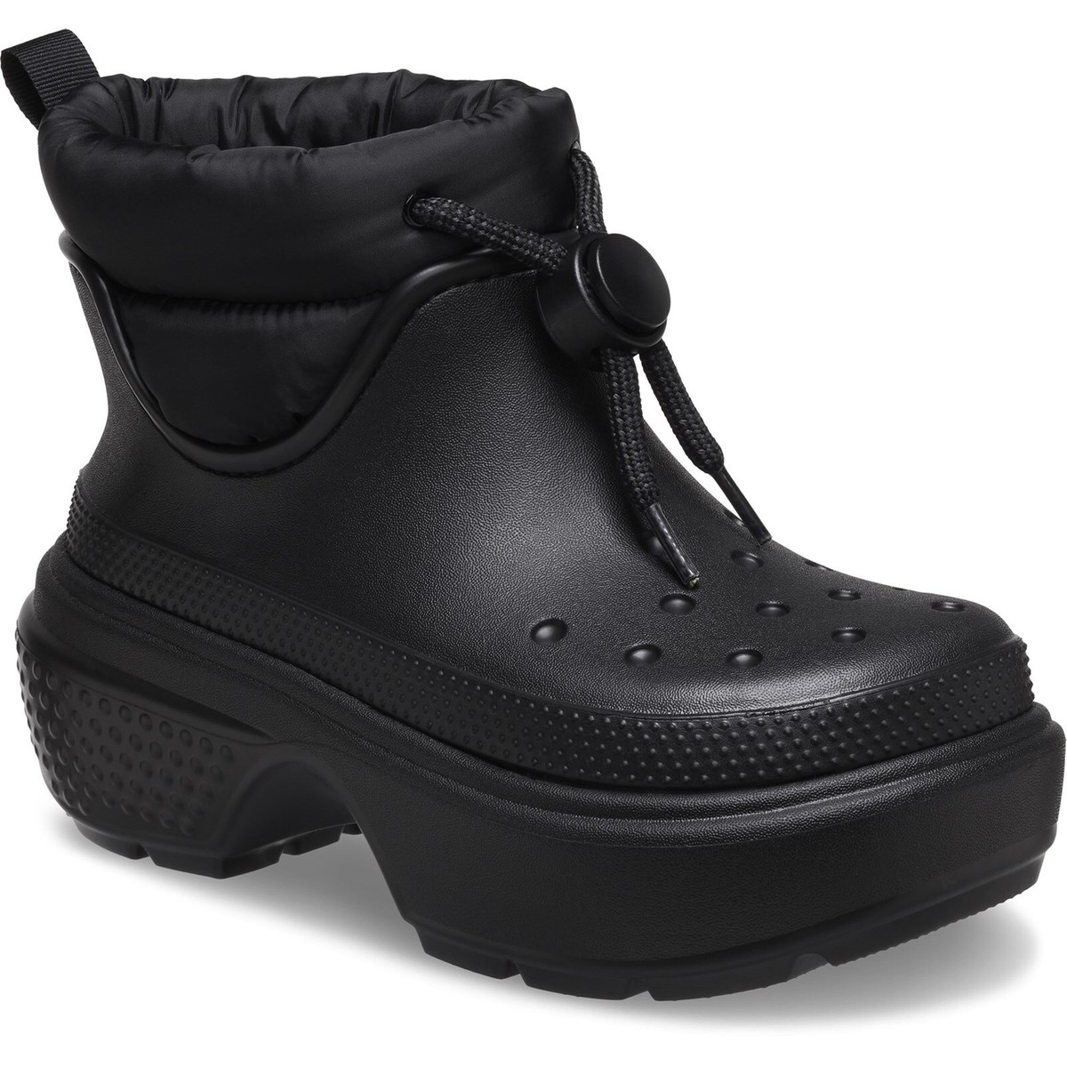Womens Crocs Boots Stomp Puff Classic Platform Fashion Heels Warm Shoes
