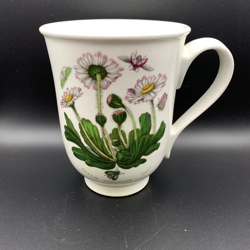 Portmeirion Botanic Garden 4 1/4" Tall Beaker Mug 10 oz. Daisy Older Mark