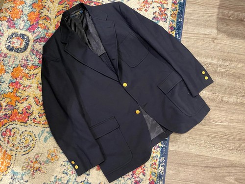 VINTAGE Brooks Brothers Navy Blue Wool 