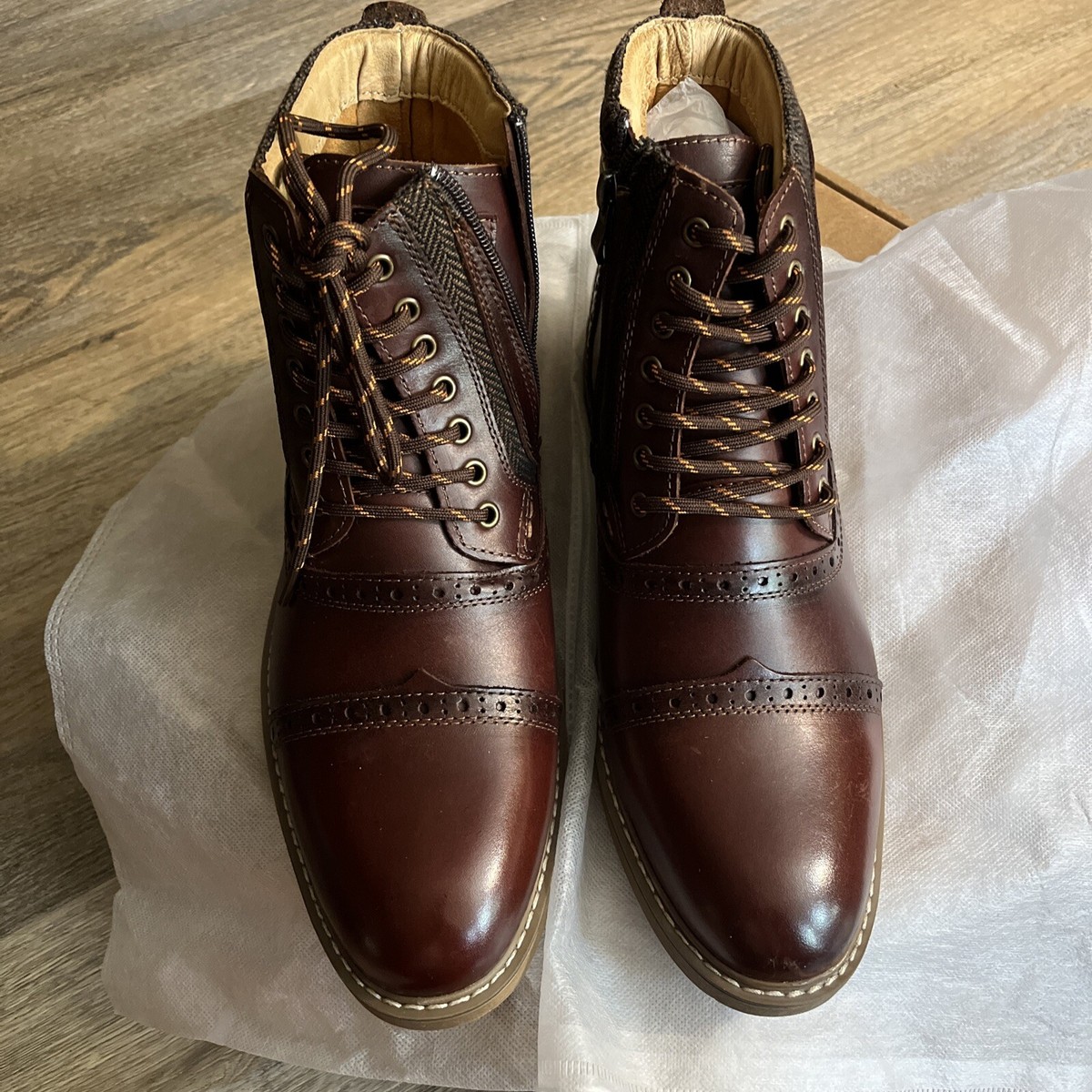 NIB Arkbird Mens 9.5 Oxford Leather Chukka Ankle Boots w  display picture 2