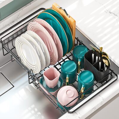 Expandable Dish Drying Rack Over The Sink Adjustable Dish Rack In Sink Rustproof