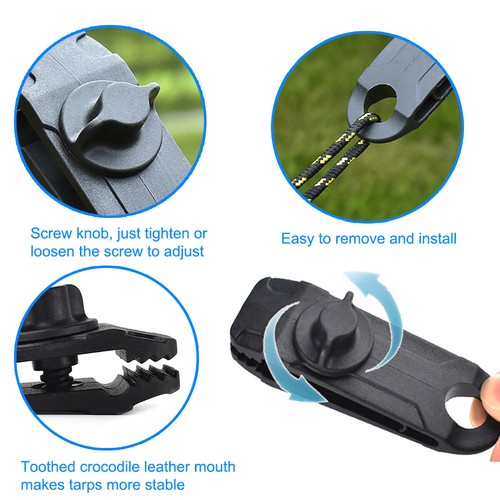 Wiederverwendbare Zeltplane Planenclip Outdoor Camping Baldachin Schwerlast Klemme Schnalle - Bild 4 von 24