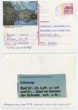 50759 - postal stationery - picture postcard Weeze, used M�nchengladbach 30.7.1987
