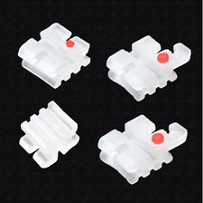 Dental Orthodontic Ceramic Bracket Clear Brace Aesthetic Roth MBT 022 345 Hooks