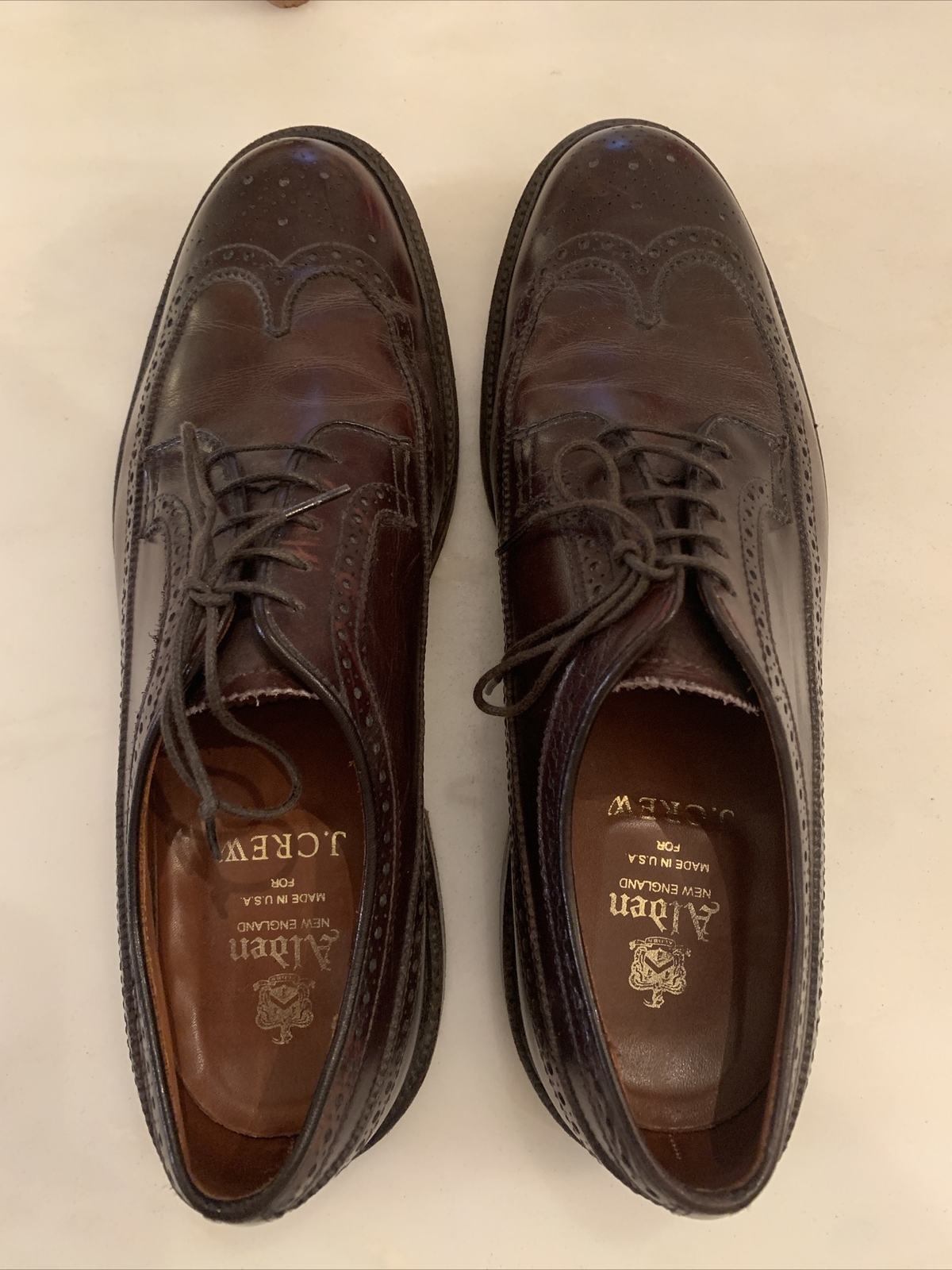 Used Alden x J Crew Longwing Bluchers brown Shoes Men’s Size 11.5