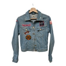 Lee Jeans Denim Jacket Patchwork Patches Ladies Small