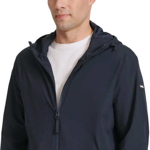Calvin Klein Men’s Lightweight Windbreakers Hooded Jacket Navy, Size M/L (New) - Picture 5 of 23