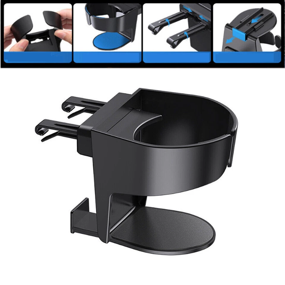 1X Car Front Cup Holder Air Vent Outlet Drink Bottle Holder Can Mount Holder Kit Foto 4 de 4