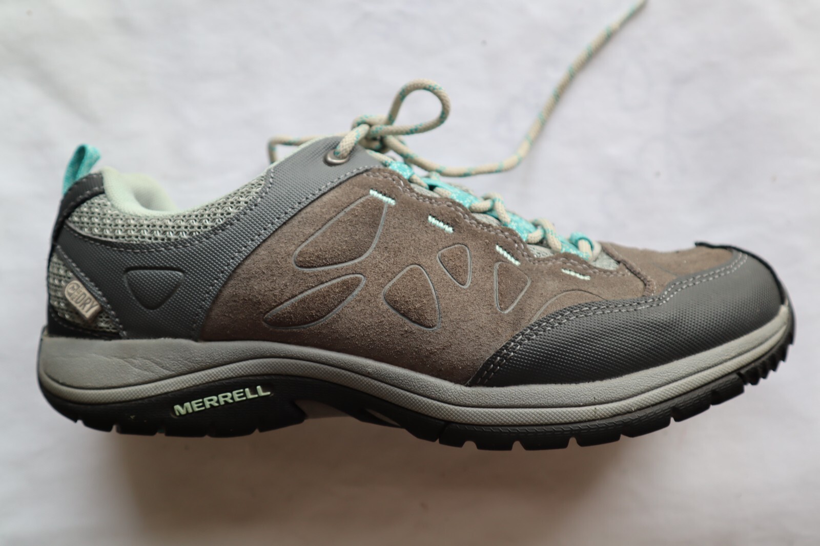 Sneakers grigio scamosciato e sintetico MERRELL Castle Rock Lagoon escursionismo trail 9 5
