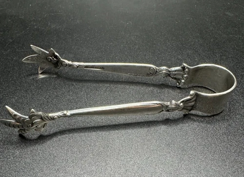 Romance of the Sea by Wallace Sterling Silver Sugar Tongs 4 3/8"