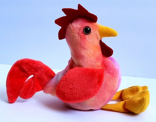 TY Beanie Baby Original STRUT El Gallo con Etiqueta Retirado 1996 - Imagen 2 de 7
